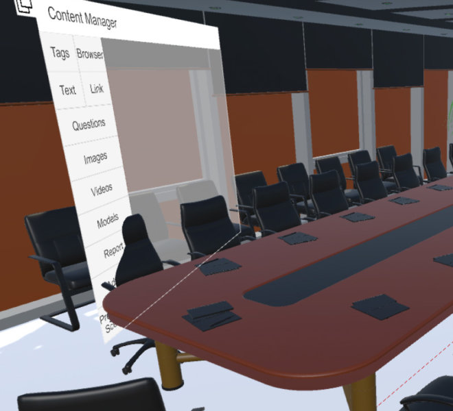 Virtual Reality Conference Room with Rich Media